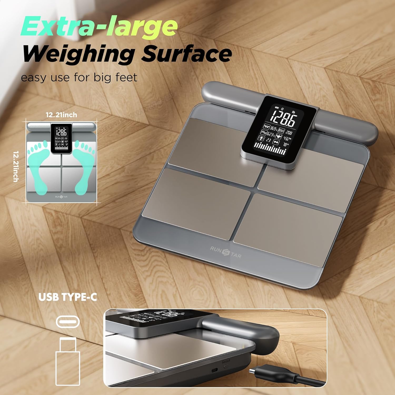 Detalle de RunStar Scale 8-Electrode Body Composition BMI