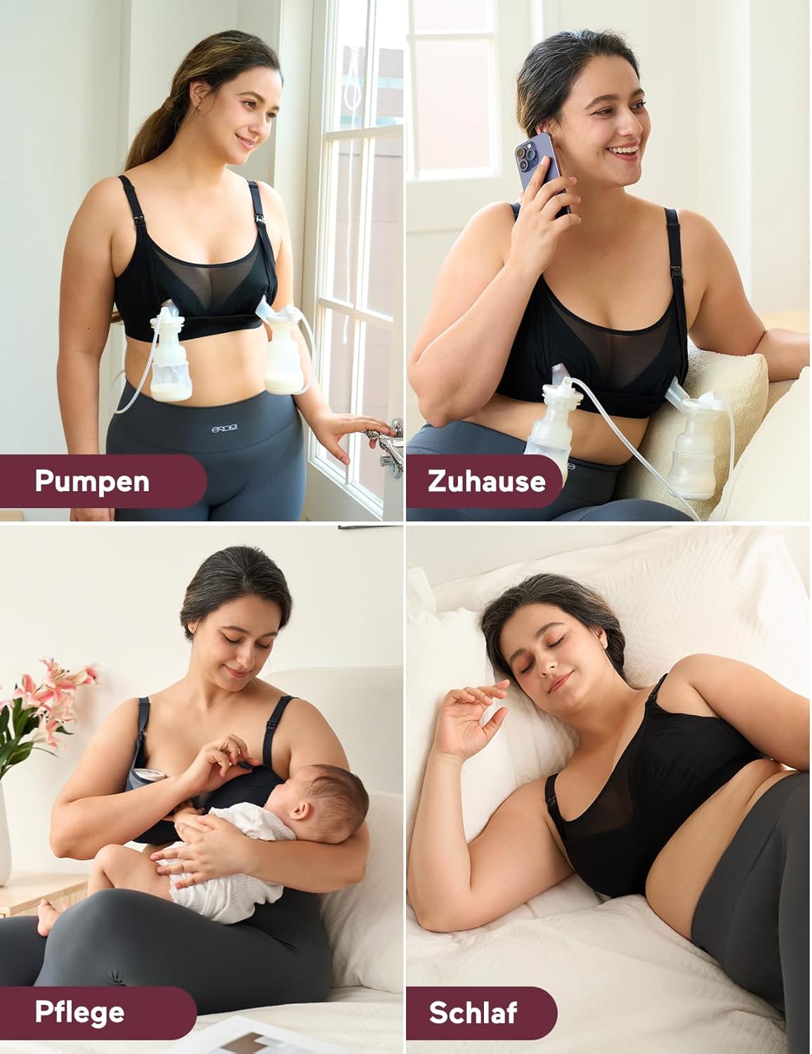 Thumbnail 6 de Momcozy Mesh-Stütz-Pump-BH Freihändig für 36C–44G – Übergröße, Stillen & Pumpen in einem