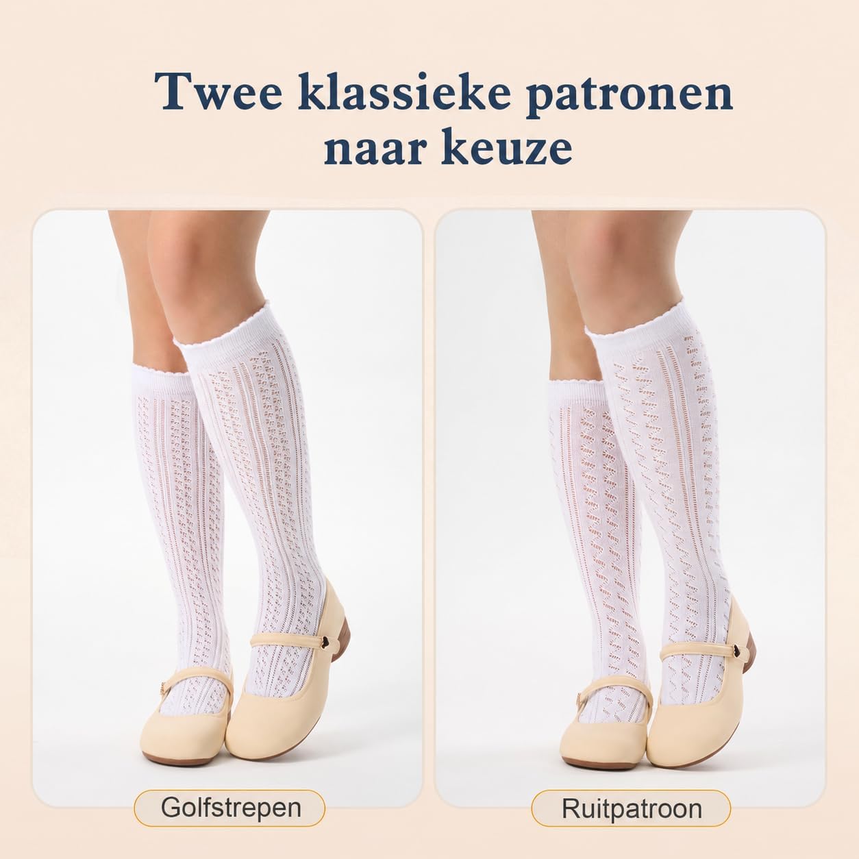 Thumbnail 6 de EconioSocken Dirndlsokken voor dames, 80% katoen, wit, EU 35-42