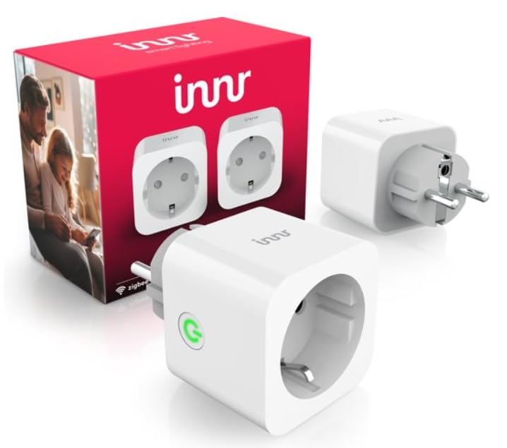 Detalle de innr SP 240-2 slimme stekker voor binnen, Zigbee, energiemeting, wit, 2-pack