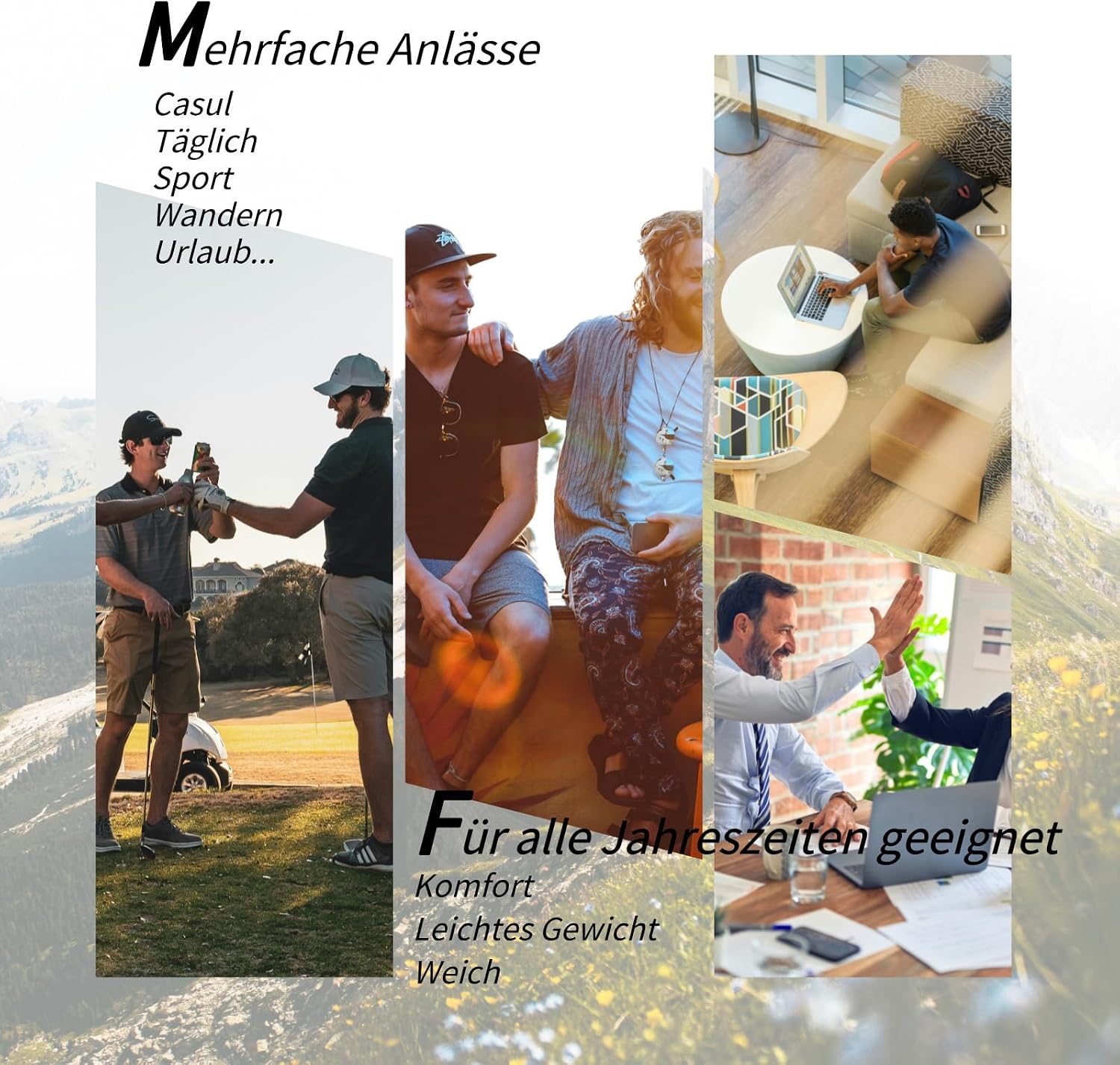Detalle 2 de LAOARA poloshirt heren met lange mouwen, zak, contrastdetails en regular fit