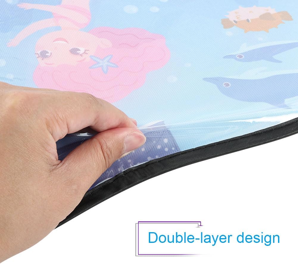 Detalle de URAQT Car Sun Cover (Sirena) – 2 x 44x36 cm Rear Window Sunshades for Babies and Pets