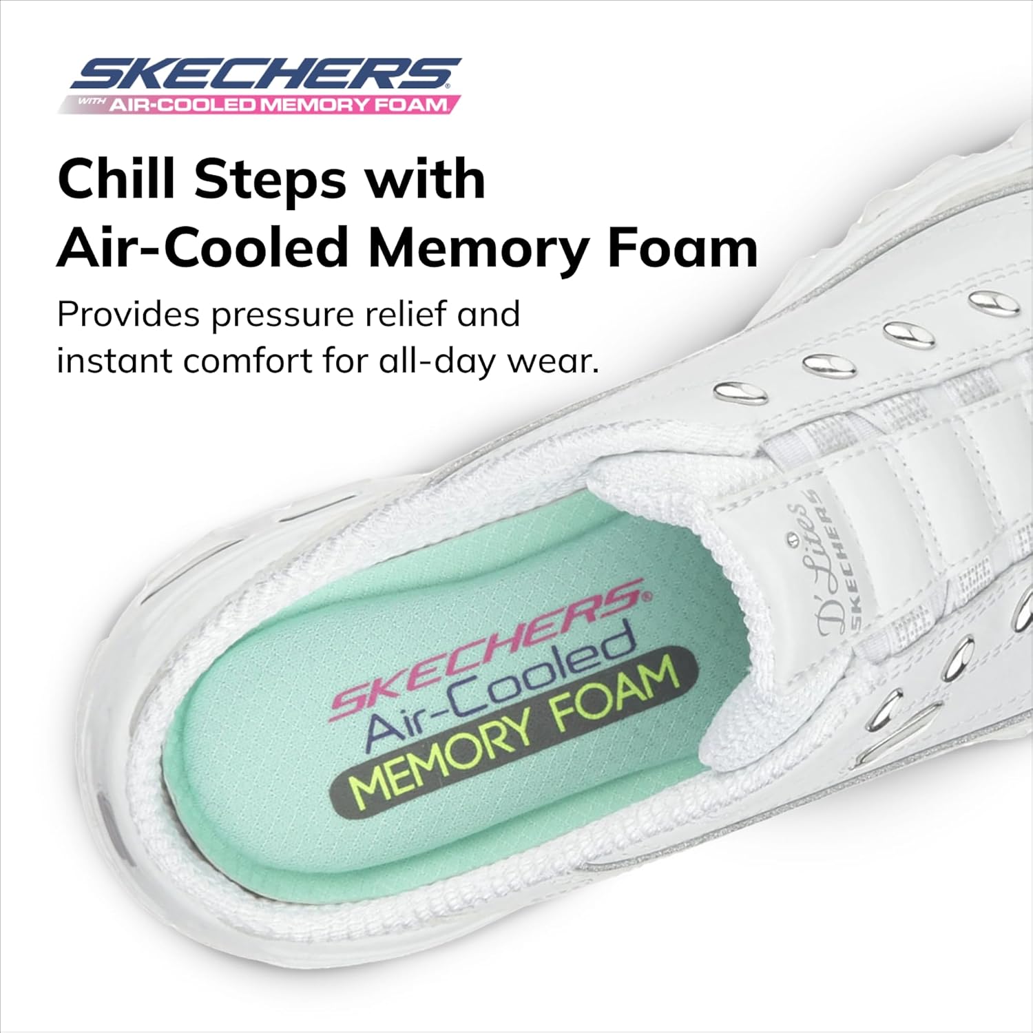 Detalle de Skechers Sport D'Lite Open-Back Slip-On Sneakers for Women