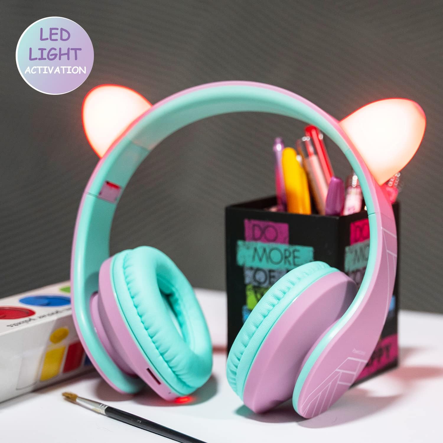 Detalle 2 de PowerLocus P2 Kids wireless headphones 85 dB