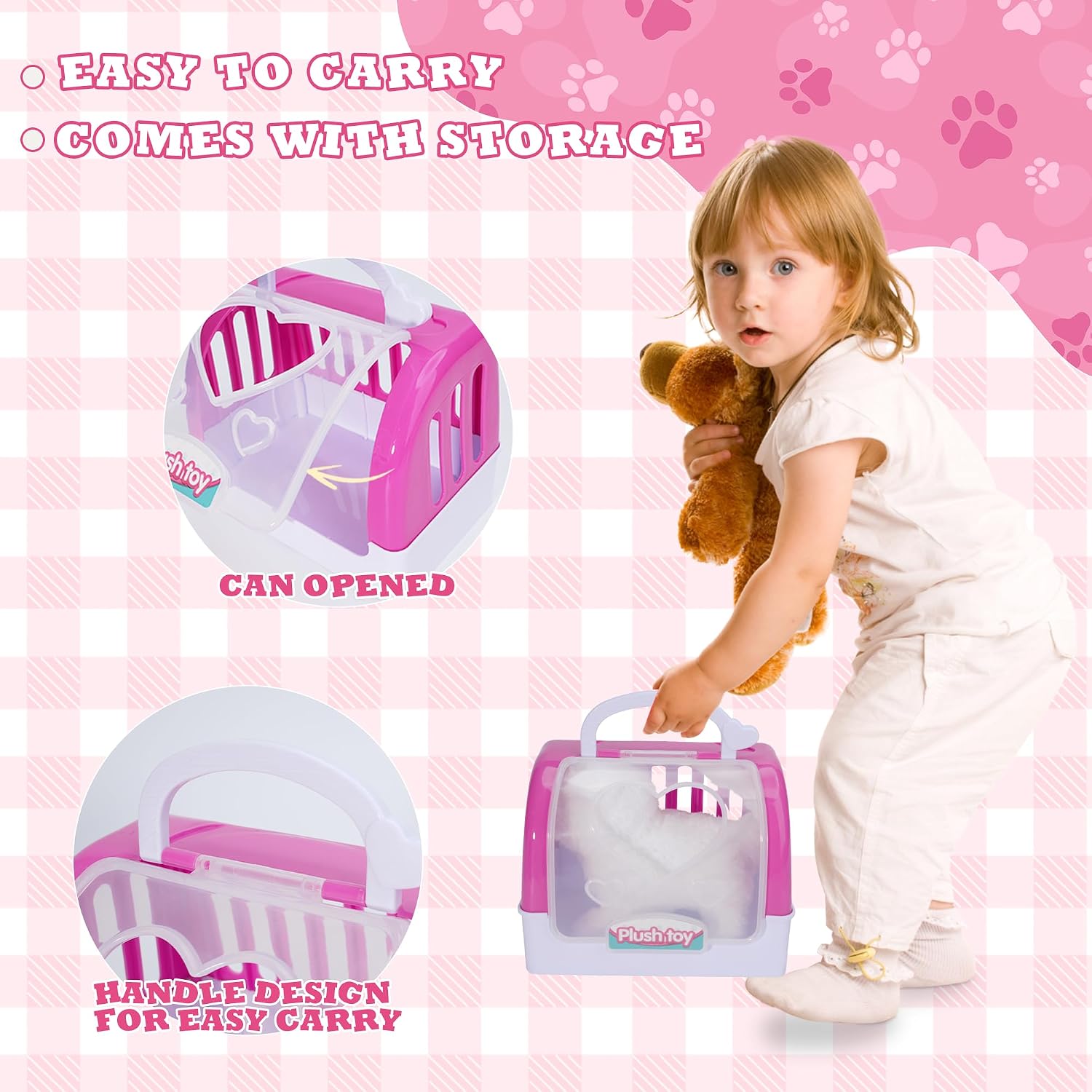 Thumbnail 3 de Doctor Kit for Girls Vet Play Sets for Kids (White Kitten) — Pretend Play Doctor Case for Ages 3–6