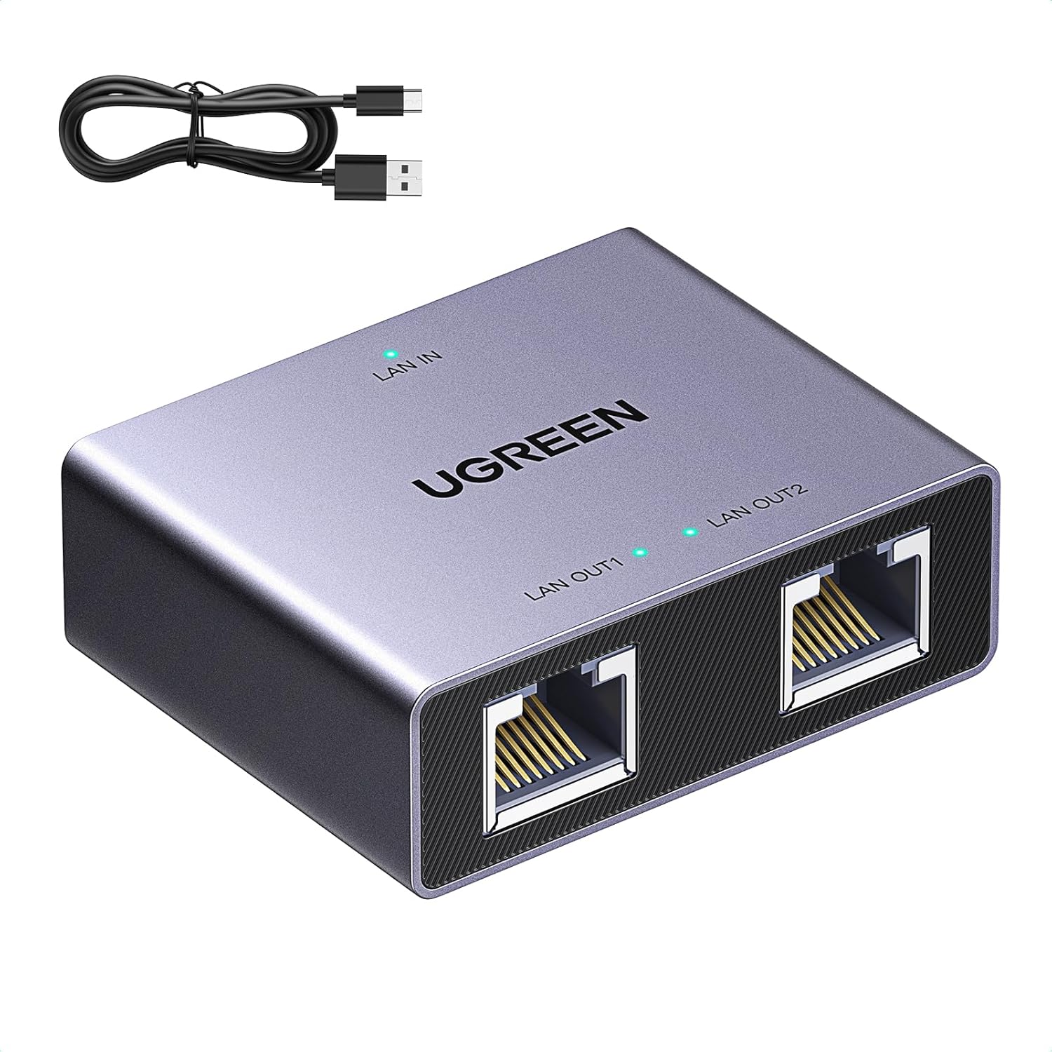UGREEN Ethernet Splitter 1-to-2, 1000Mbps Ethernet Switch