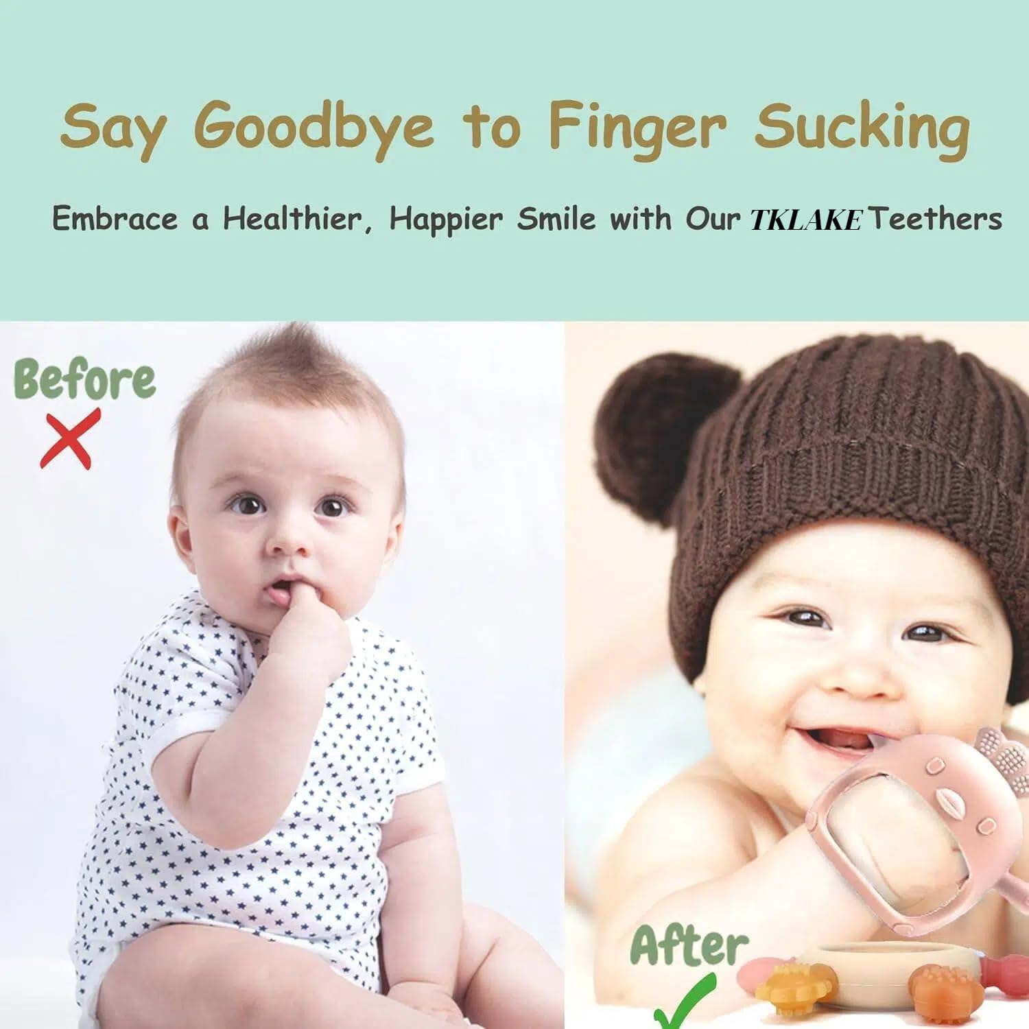 Thumbnail 6 de TKLake Baby Teething Mittens: Soft Silicone Teething Gloves for 0-6 Months