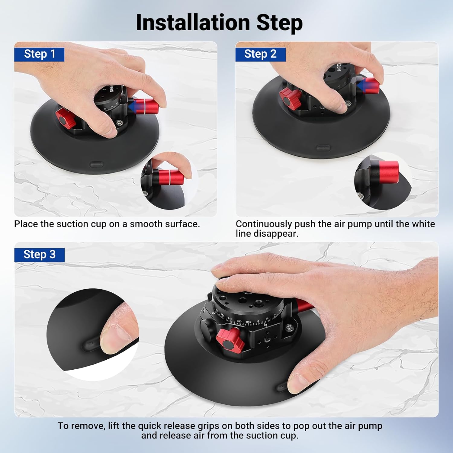 Thumbnail 5 de NEEWER 6" Suction Cup Camera Mount with Ball Head