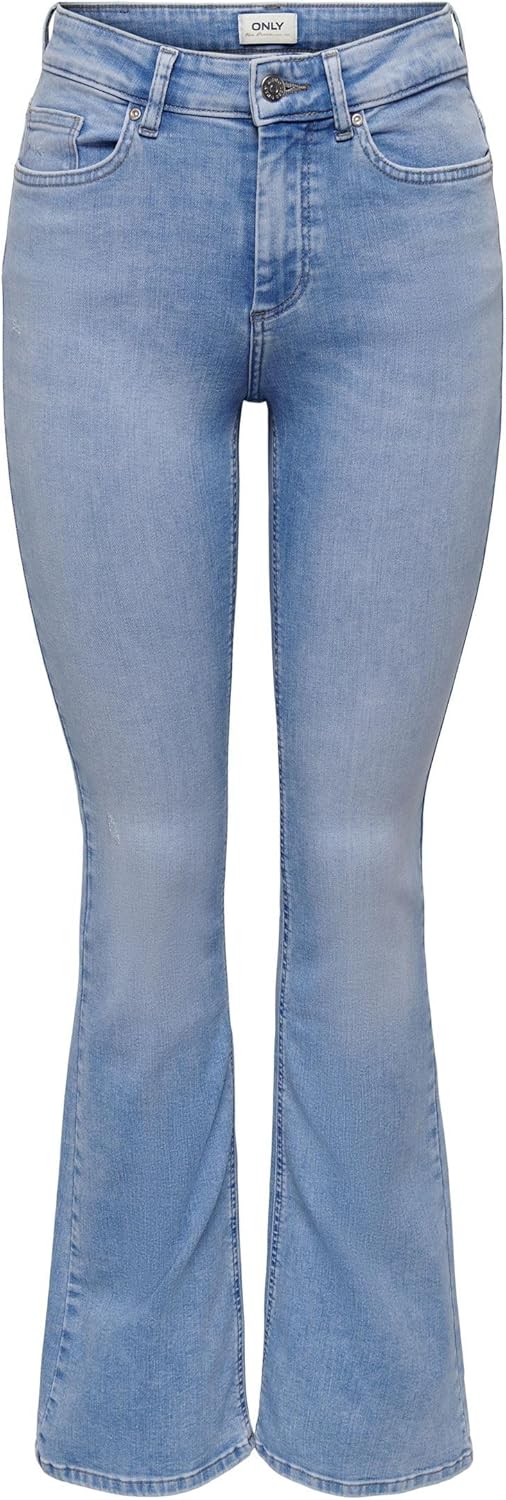 Detalle de ONLY Female Flared Fit Jeans ONLBLUSH mit mittlerer Taille – Jeans im Flared-Stil