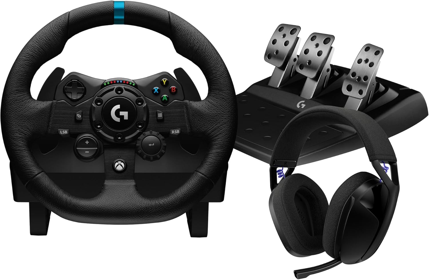 Detalle de Logitech G G923 Racing Wheel and Pedals for Xbox Series X|S, Xbox One