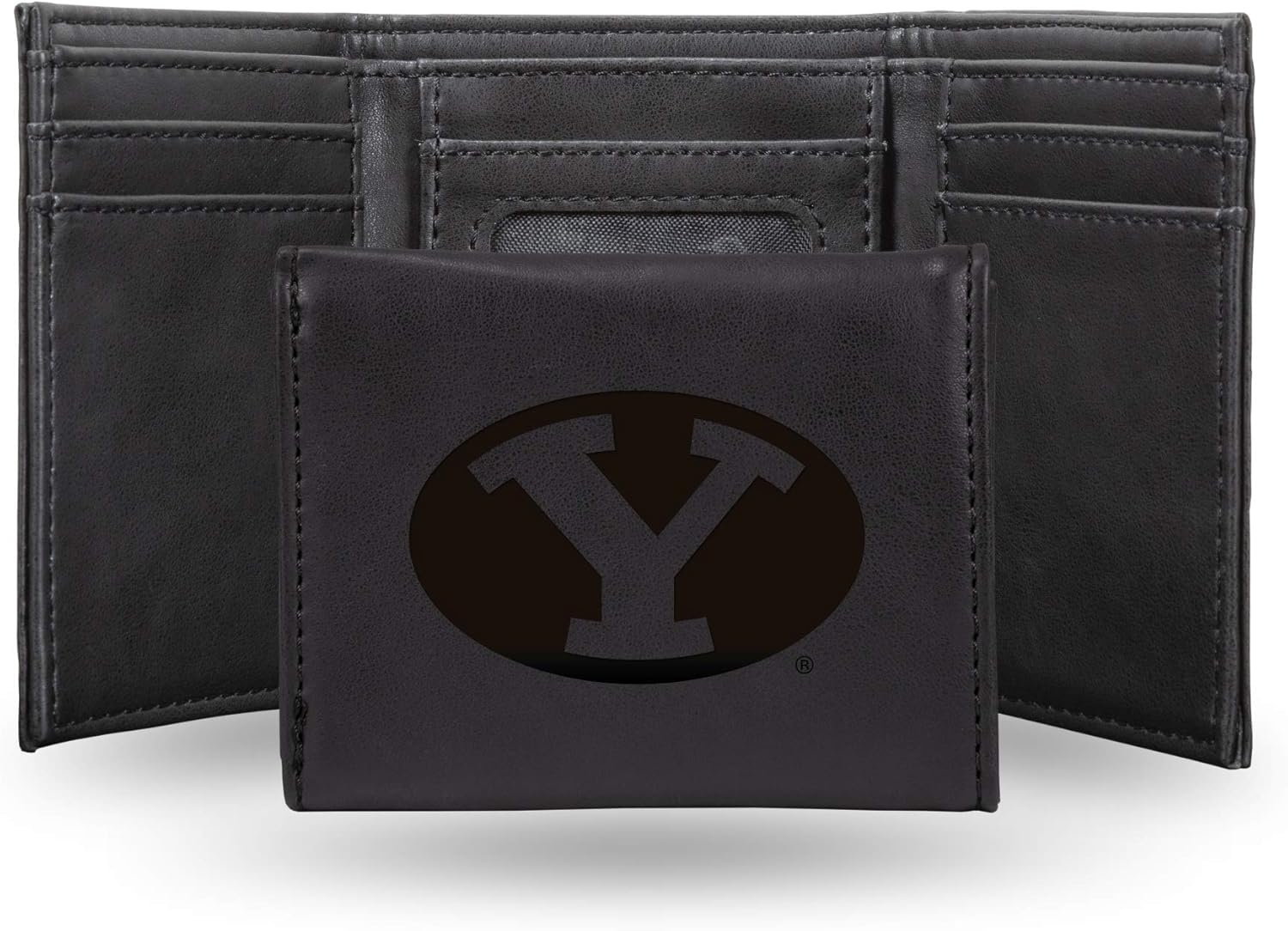 Thumbnail 6 de NCAA Rico Industries Laser Engraved Trifold Wallet (Brown) with Team Logo