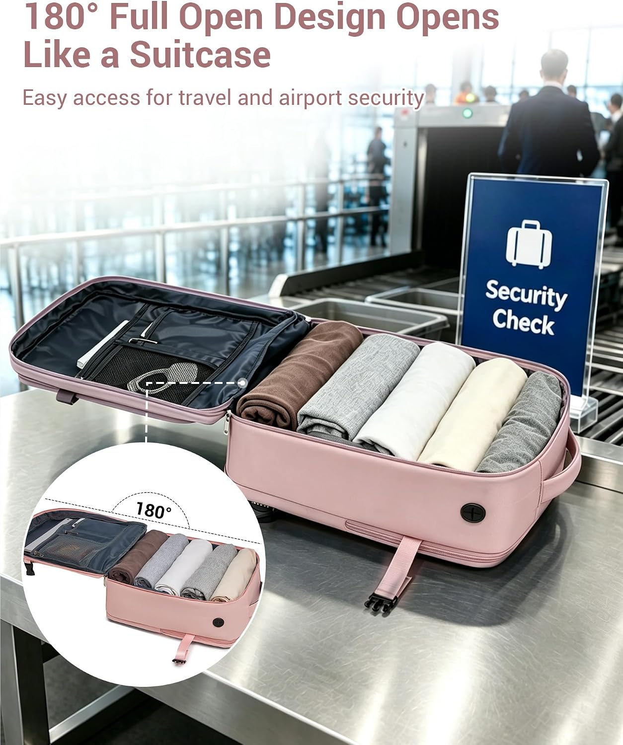 Detalle de Kono for Ryanair Cabin Bags 40x30x20, 24L Underseat Travel Backpack
