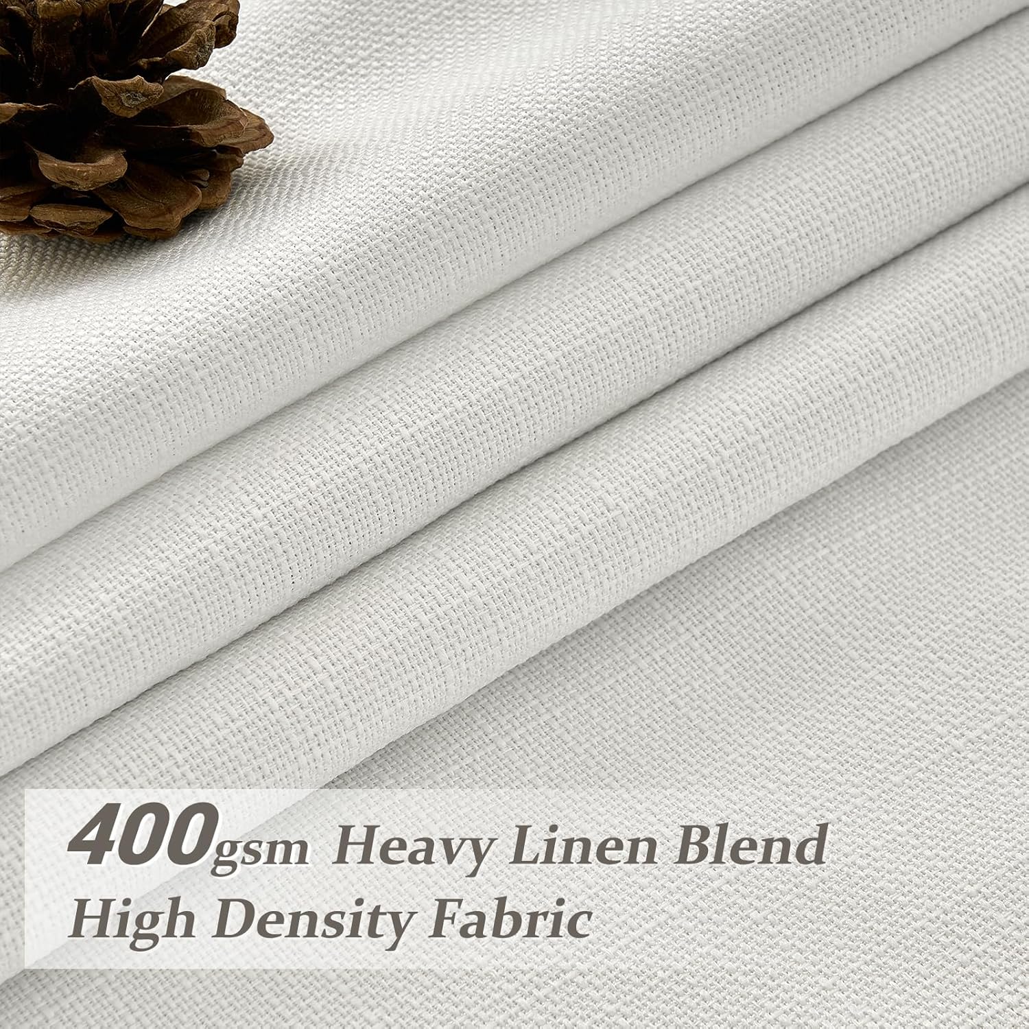 Thumbnail 1 de Linen Blackout Double Layer Curtains 72" L 🪟