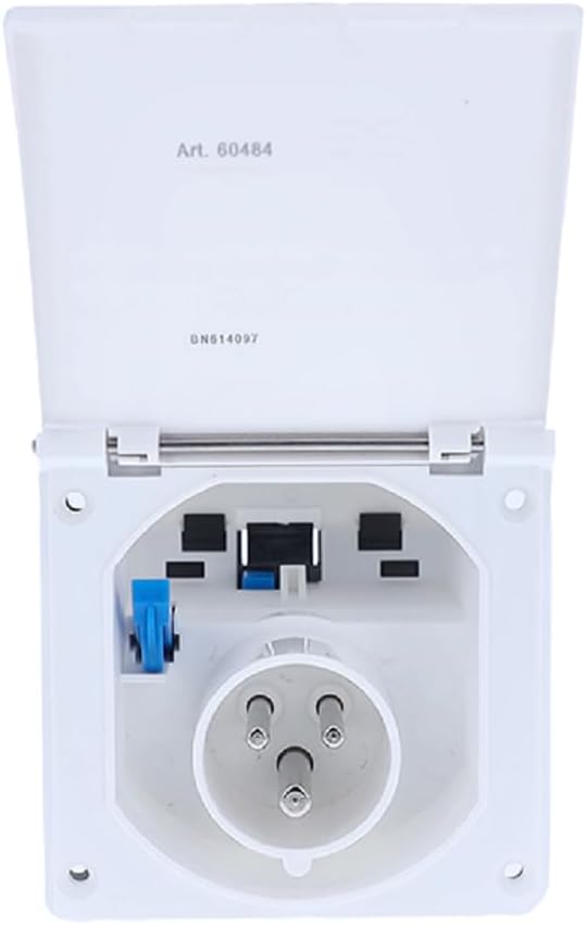 Detalle de as - Schwabe Camping CEE-Caravan-Einspeisestecker 230V/16A/3-polig, IP44, Klappdeckel, Made in Germany