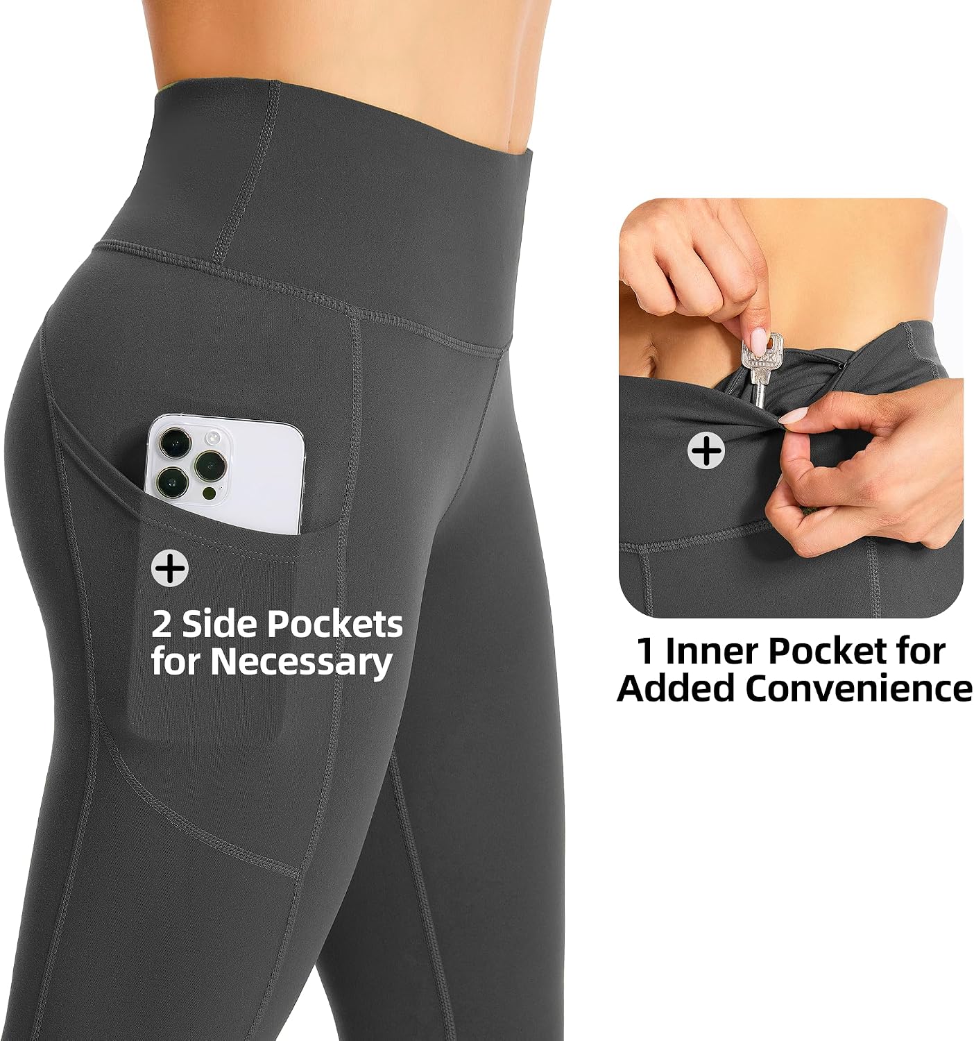 Thumbnail 4 de GymCope Leggins Sportivi Donna Vita Alta con Tasche