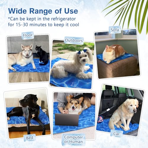 Thumbnail 7 de Pecute Manta Alfombra Refrescante para Perros y Gatos: cama fría y plegable 50×90 cm