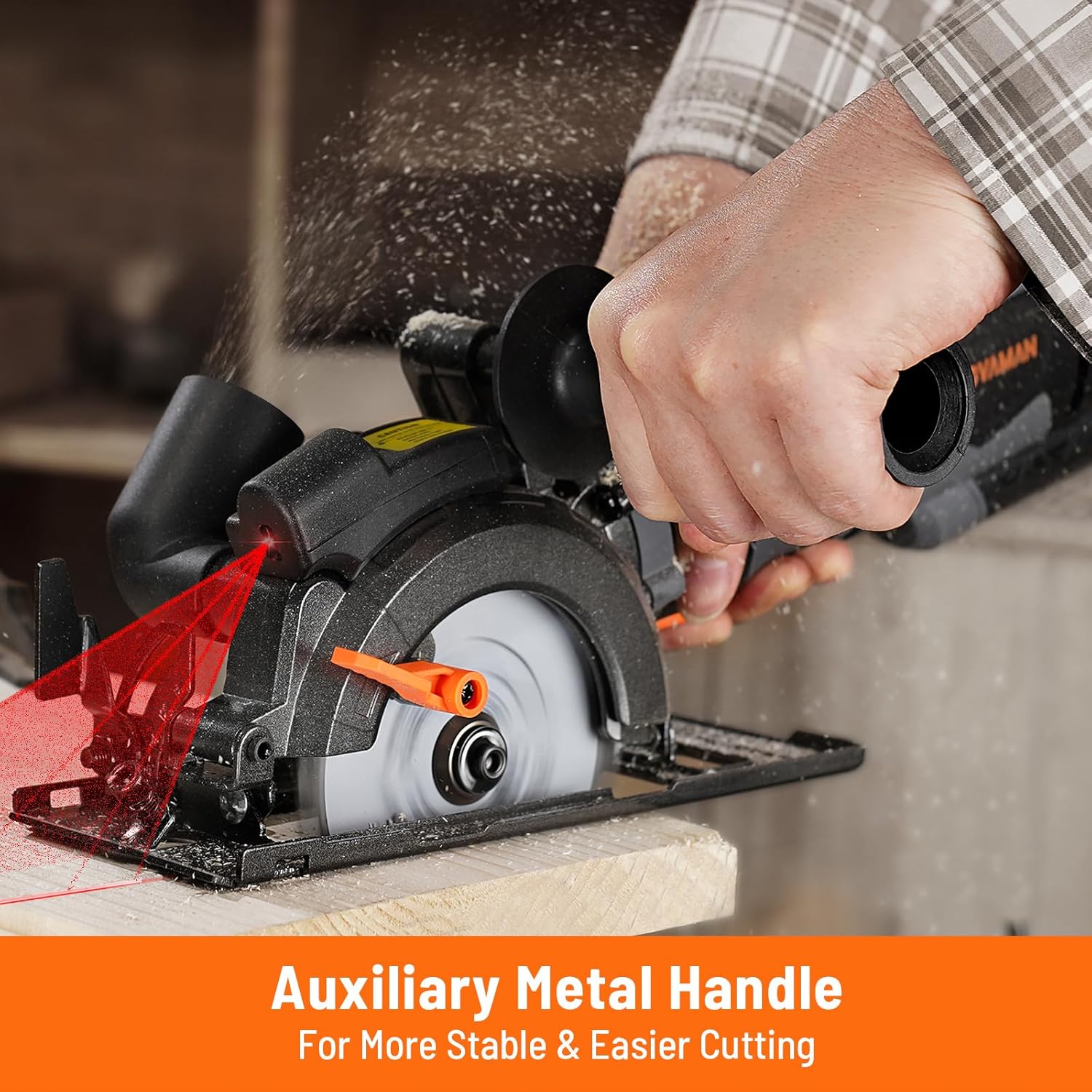 Thumbnail 2 de DOVAMAN Mini Circular Saw MCS01A: 710W with Laser for Precision Wood, Metal, Plastic and Tile