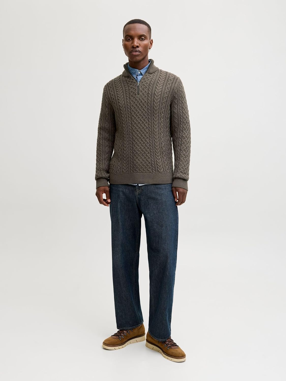 Thumbnail 2 de JACK & JONES Herren Sweatshirt mit halbem Reißverschluss