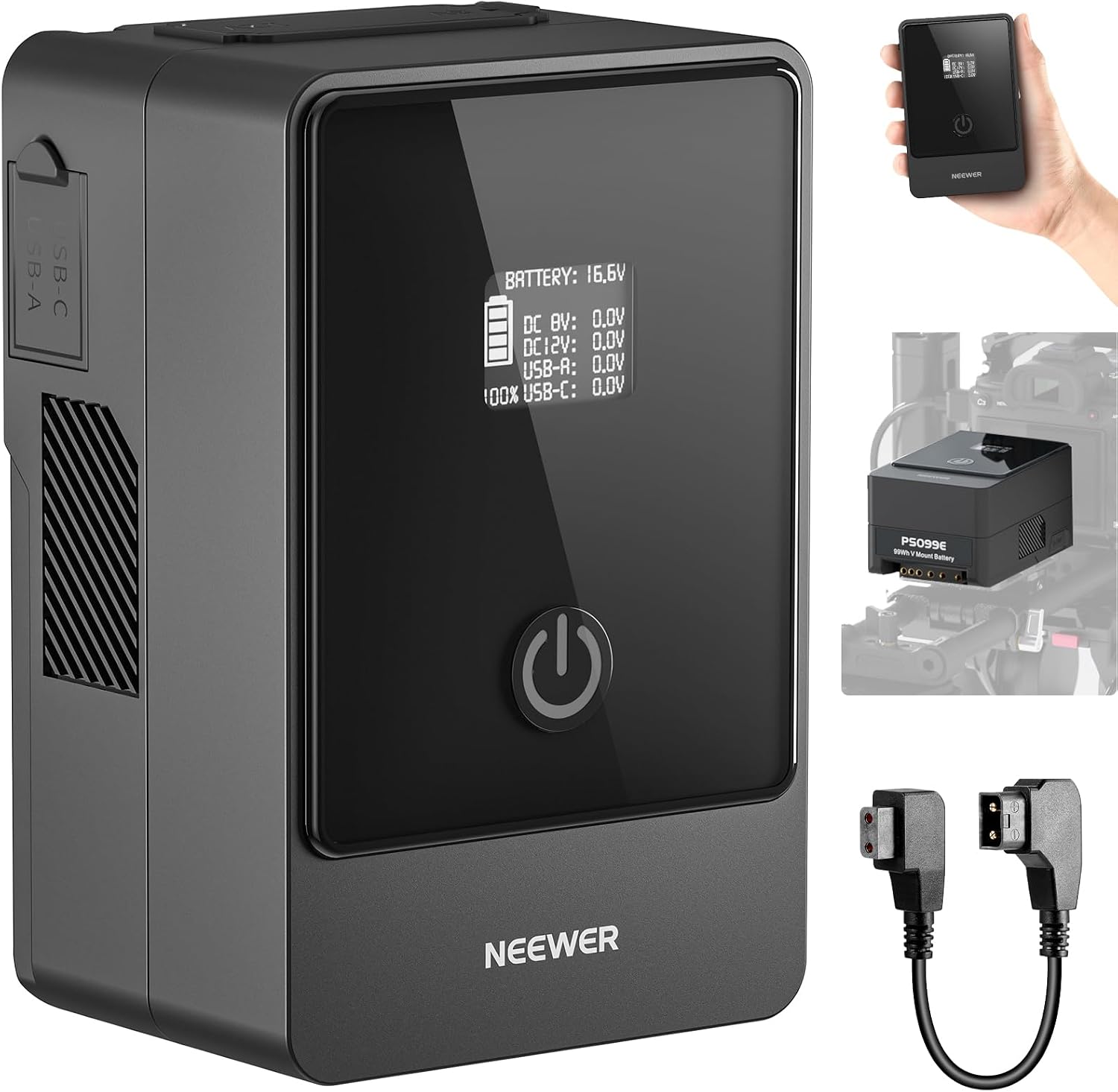 NEEWER PS099E 99 Wh V Mount batteria
