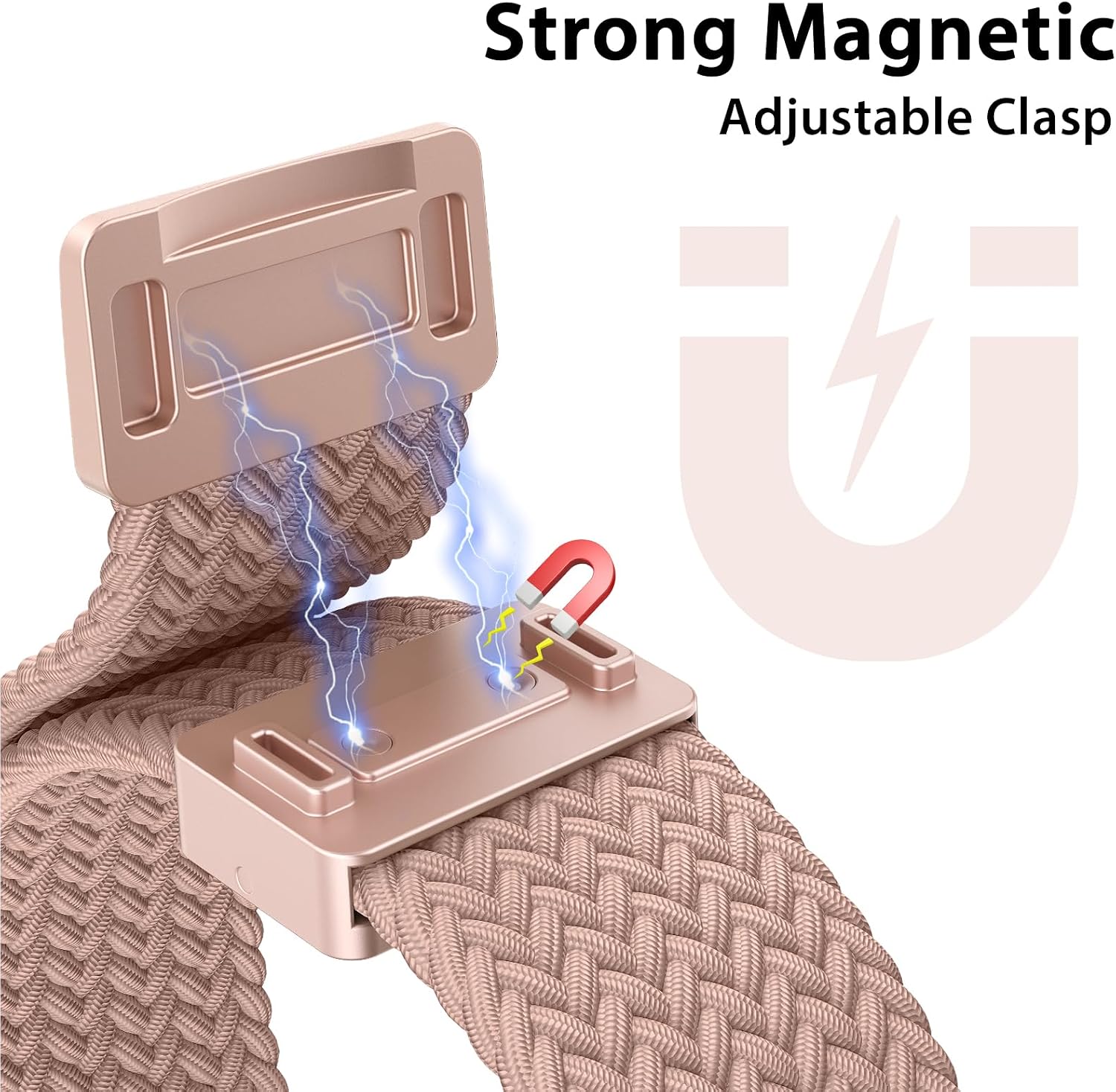 Thumbnail 2 de Higgs Braided Strap for Fitbit Versa 4 / Versa 3 / Sense 2 magnetic nylon replacement bands