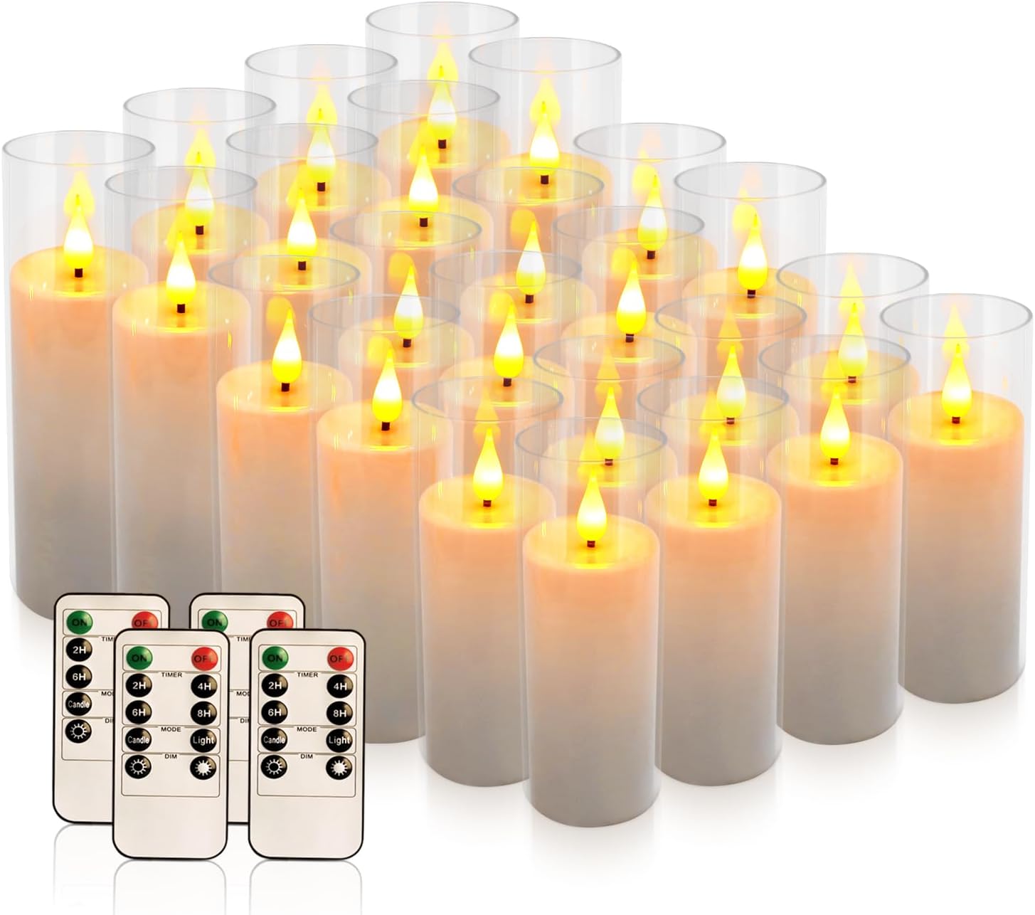 Thumbnail 6 de CLTNIKET hi681 Acrylic LED Flameless Candles, 24-Pack with Remote Timer