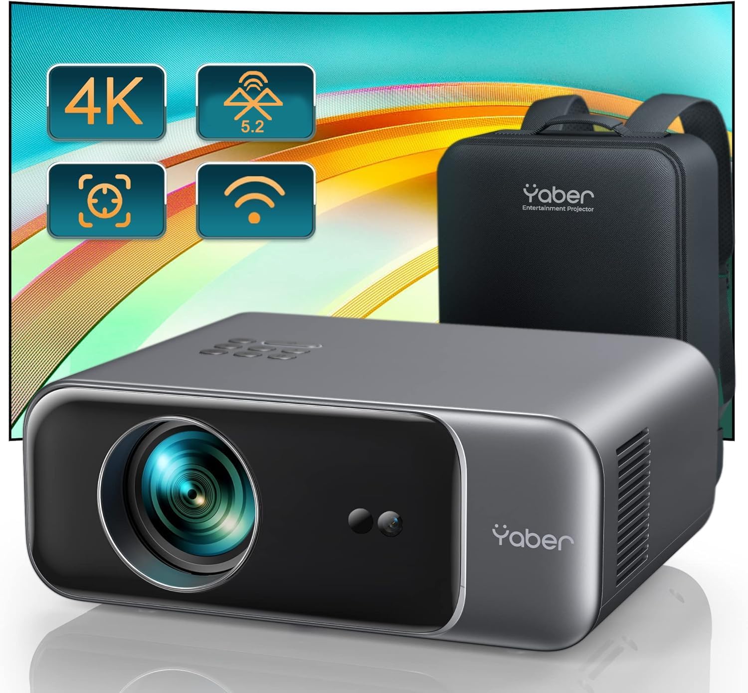 Thumbnail 1 de YABER PRO V9 vidéoprojecteur 4K Full HD 1080p WiFi6