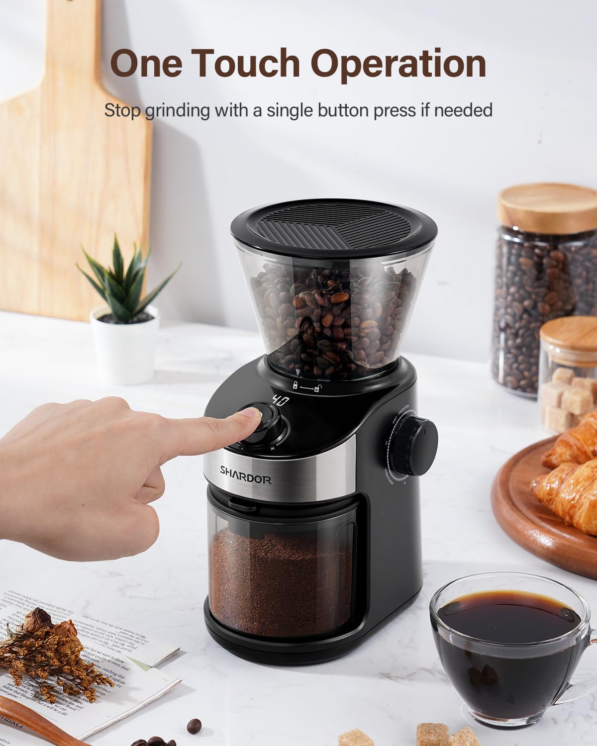 Thumbnail 3 de SHARDOR Burr Coffee Grinder Electric with 32 Grind Sizes and 40-Second Timer