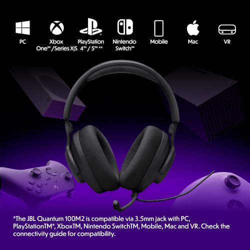Thumbnail 3 de JBL Quantum 100M2: auriculares gaming con sonido envolvente y micrófono desmontable