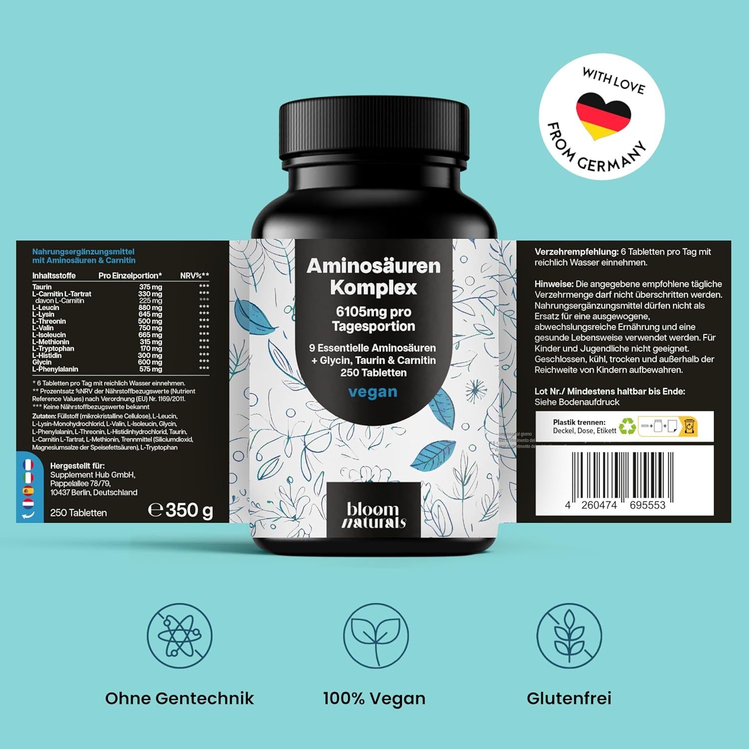 Thumbnail 5 de Aminosäuren Komplex 6105 mg Tabletten