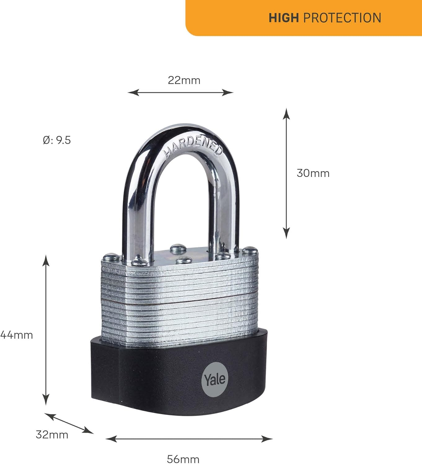 Thumbnail 2 de Yale Y125B/50/129/1 High Security 50mm Laminated Steel Padlock