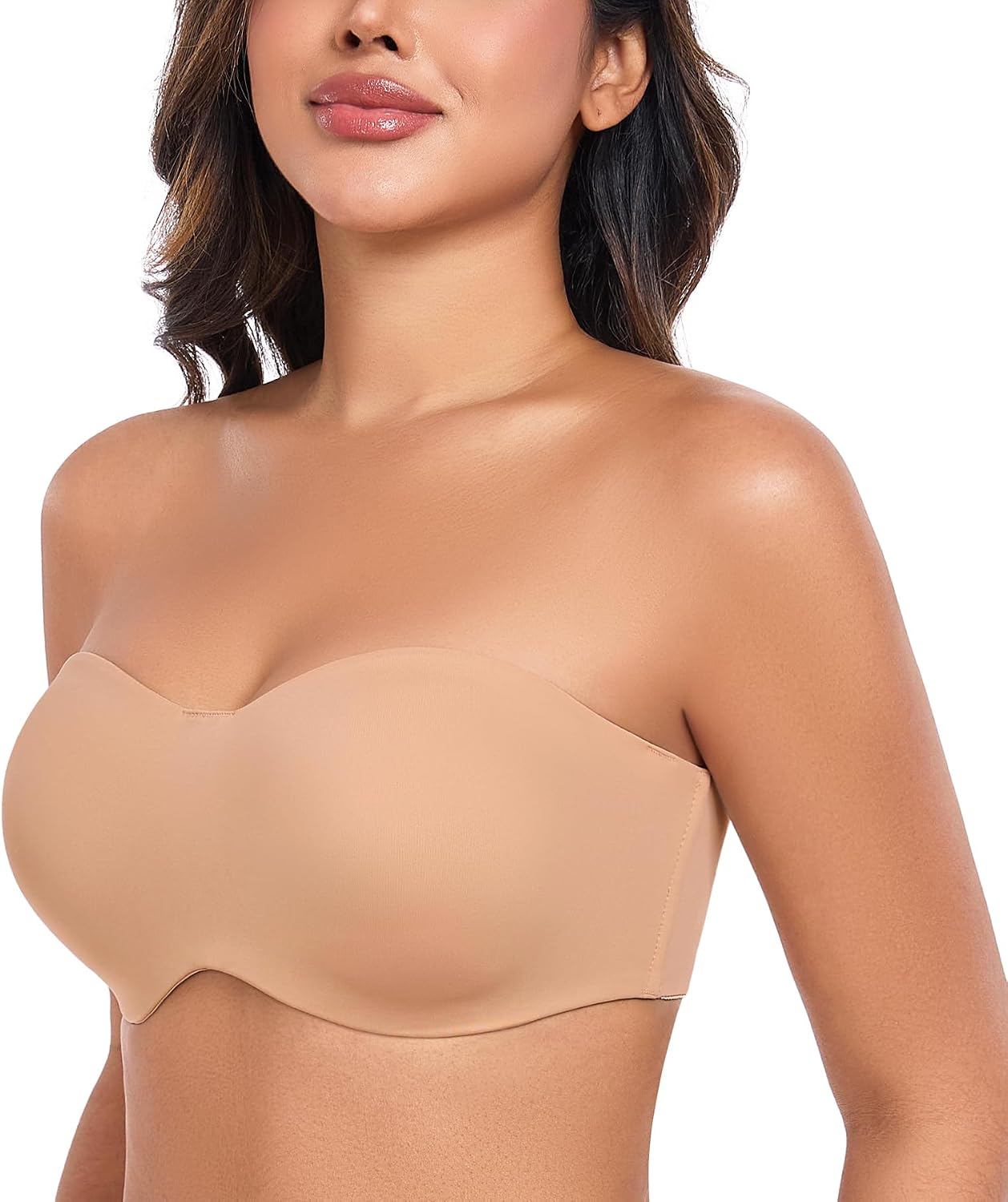 Detalle de DotVol Seamless Bandeau Unlined Underwire for Large Bust – Strapless Minimiser Bra