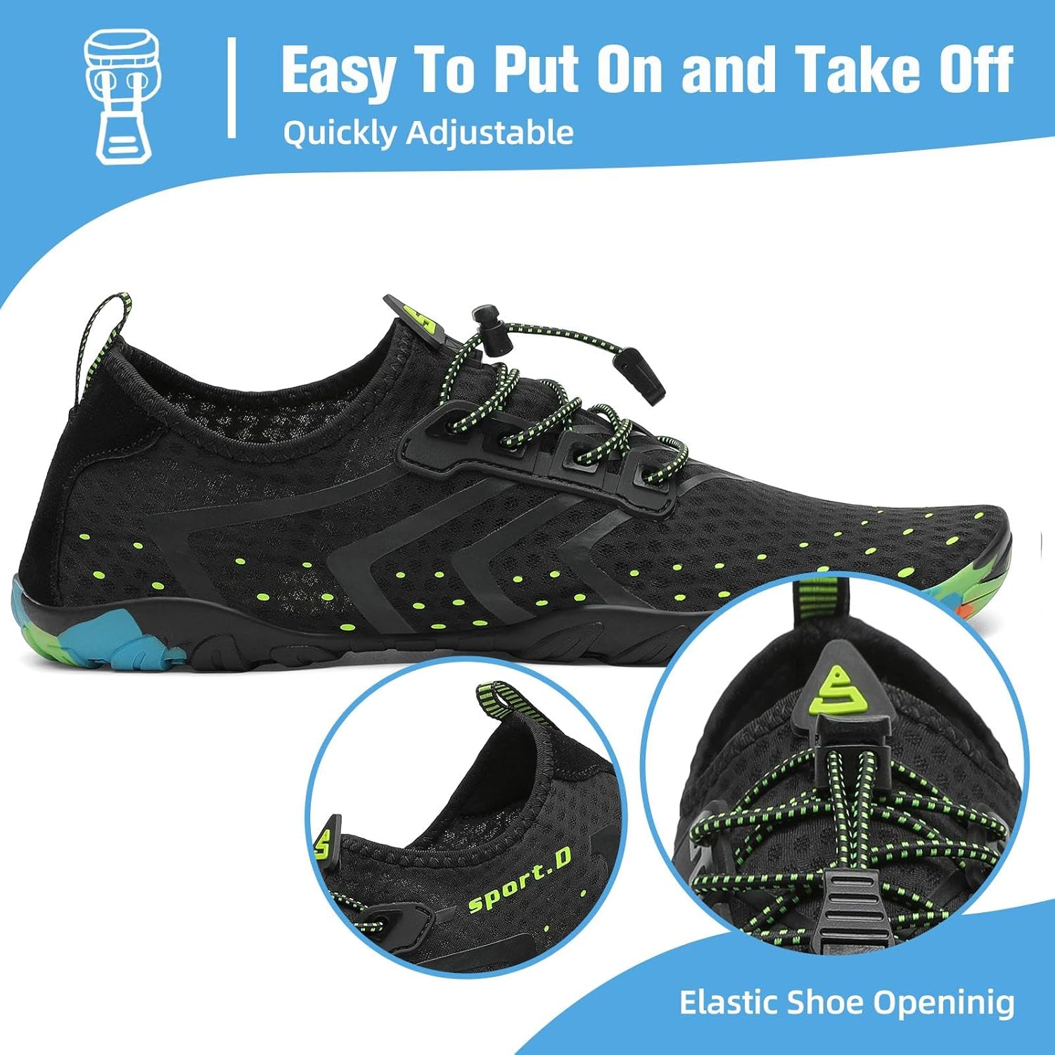 Thumbnail 6 de Mishansha Water Shoes for Women & Men — Quick-Dry, Drainage Hole Aqua Shoes