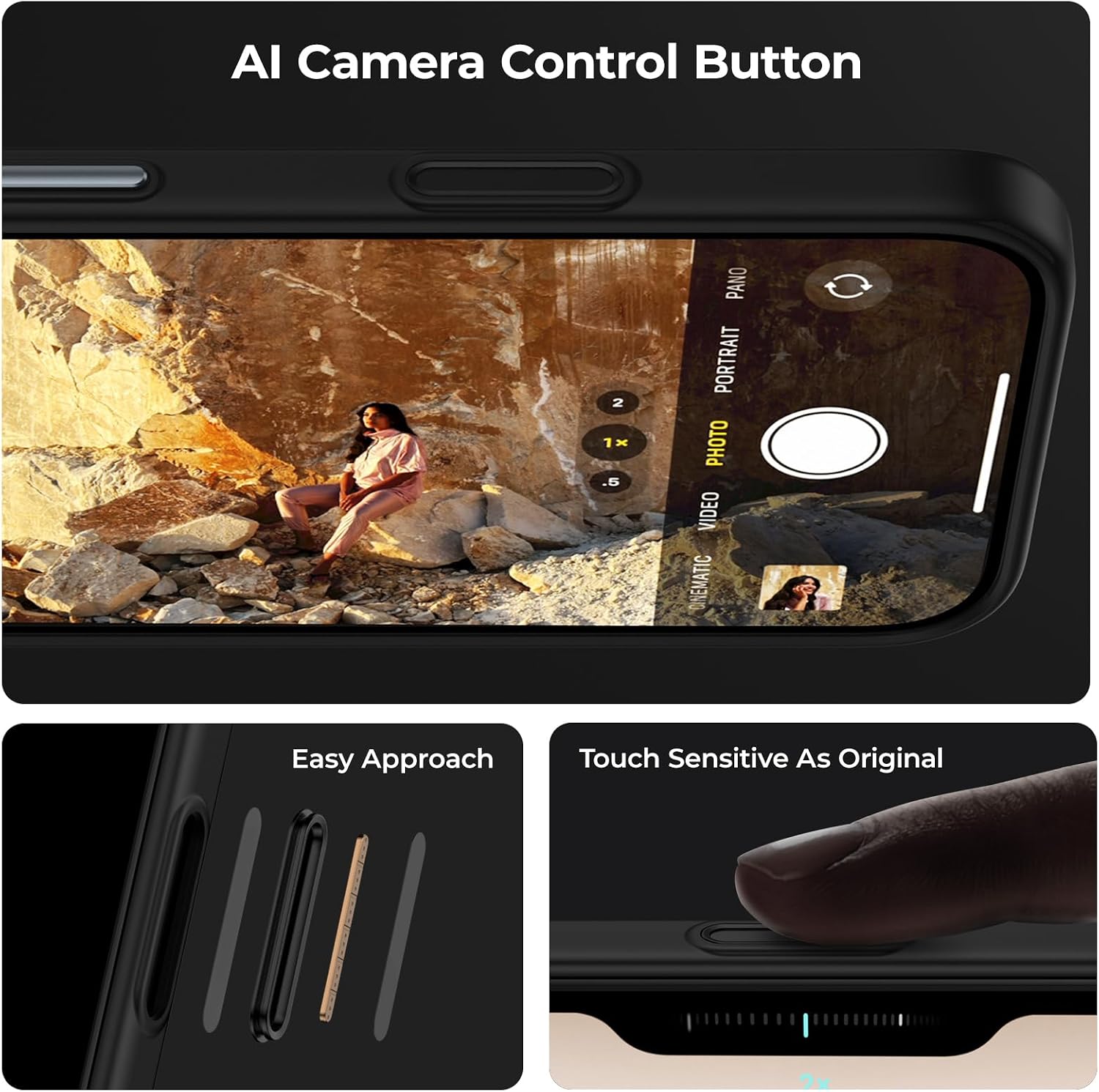 Detalle de BENKS iPhone 18 Pro Kevlar Case with MagSafe, 600D Aramid Fiber and TPU
