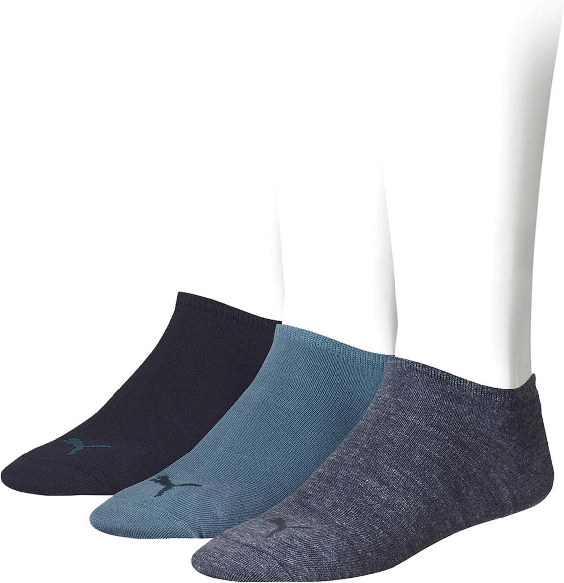 Detalle de PUMA Unisex Sneaker Plain Sock (3er Pack) – flachnahtige Zehennaht, weiche Baumwolle