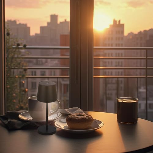 Thumbnail 4 de Briloner lámpara LED táctil regulable recargable IP44 con USB-C (luz blanca cálida, negra)