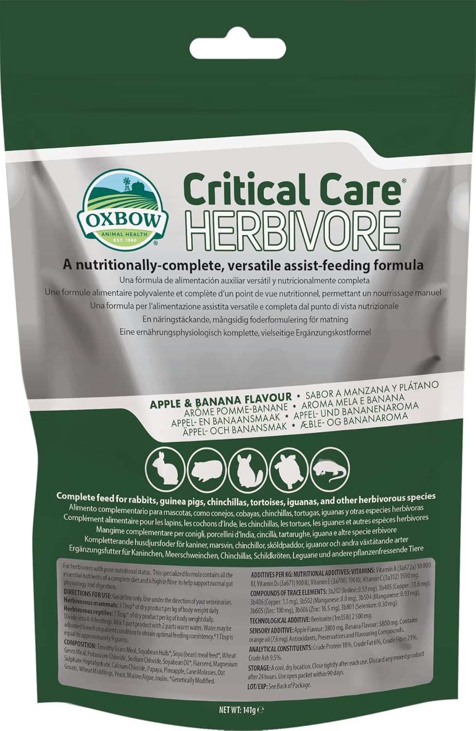 Thumbnail 6 de Oxbow Critical Care Herbivore Anis 141g — Soin nutritionnel pour lapins et cochons d'Inde
