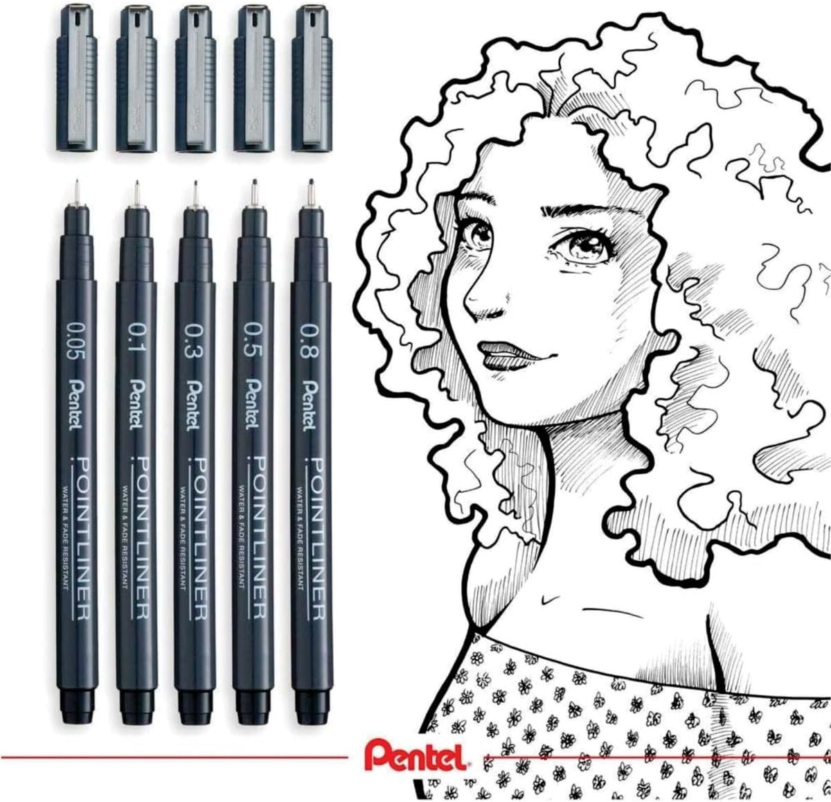 Detalle de Pentel Pointliner Pen, 0.05mm