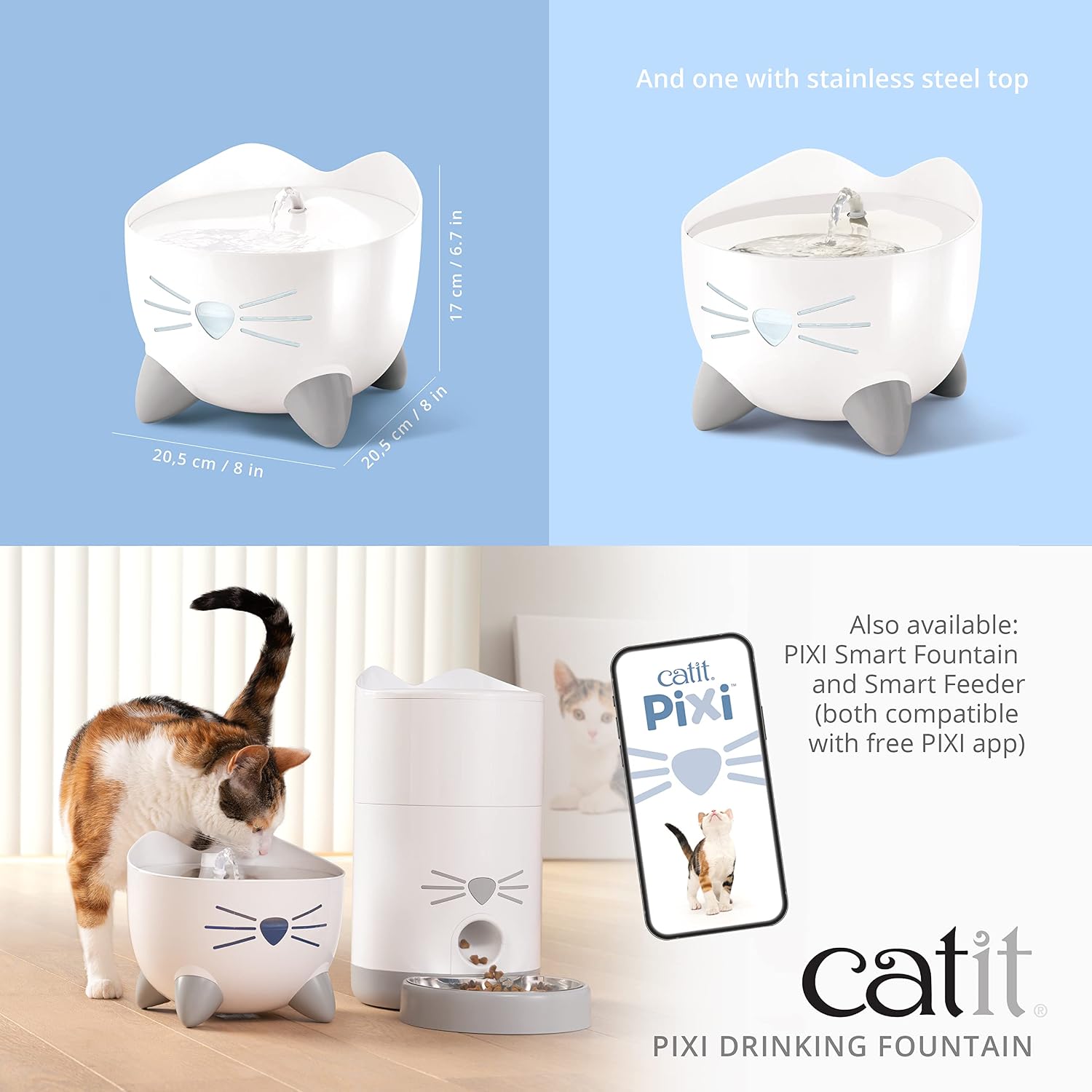 Detalle 2 de Catit Pixi Fontaine à Eau pour Chat 2,5 L Rose