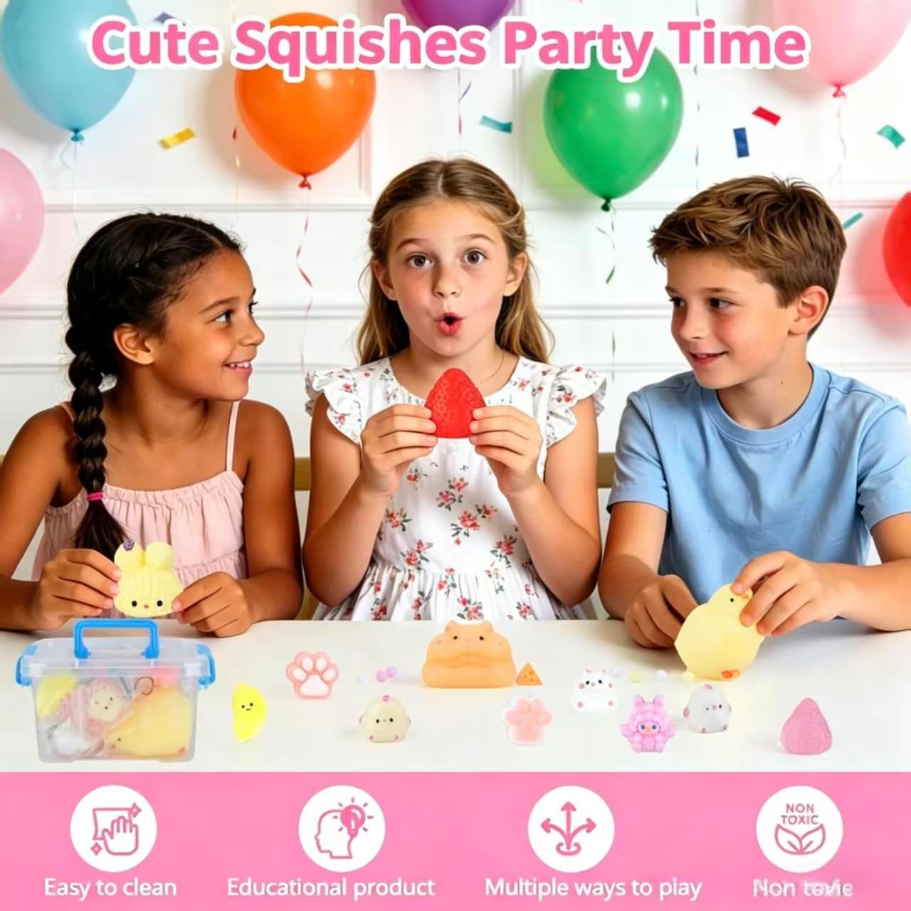Detalle 1 de Tedmax ST-004 12-Piece Soft Slow-Rising TPR Sensory Toy Set