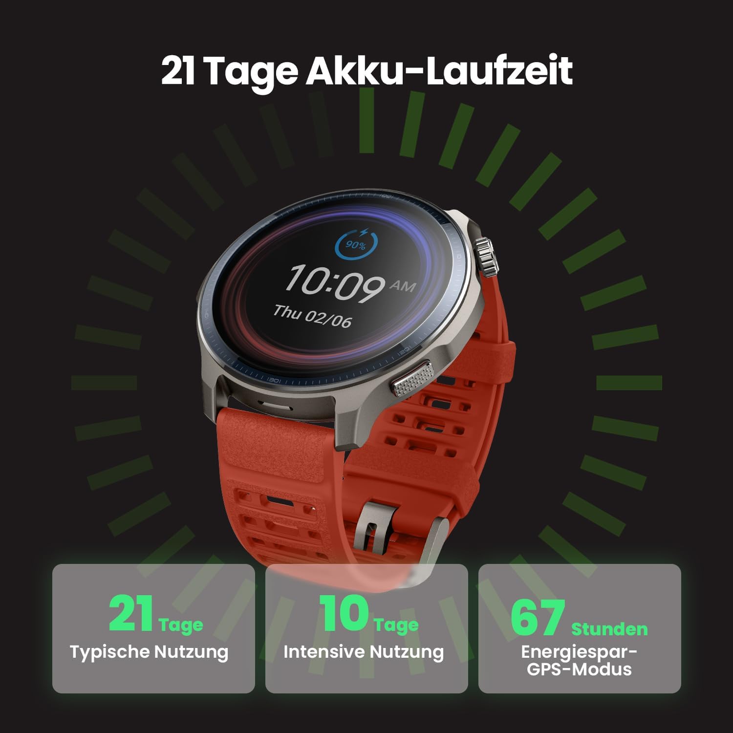 Thumbnail 6 de Amazfit Balance 2 Smartwatch 47 mm – 21 Tage Akku