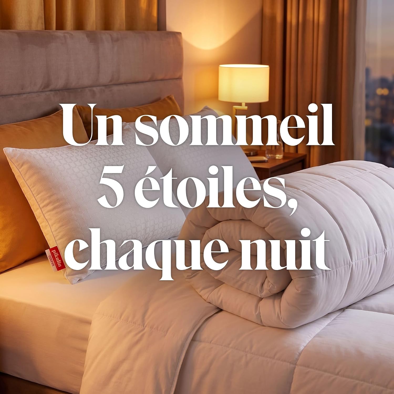Detalle de PIKOLIN Couette 140 x 200 cm 300 g : douceur tempérée pour peau sensible