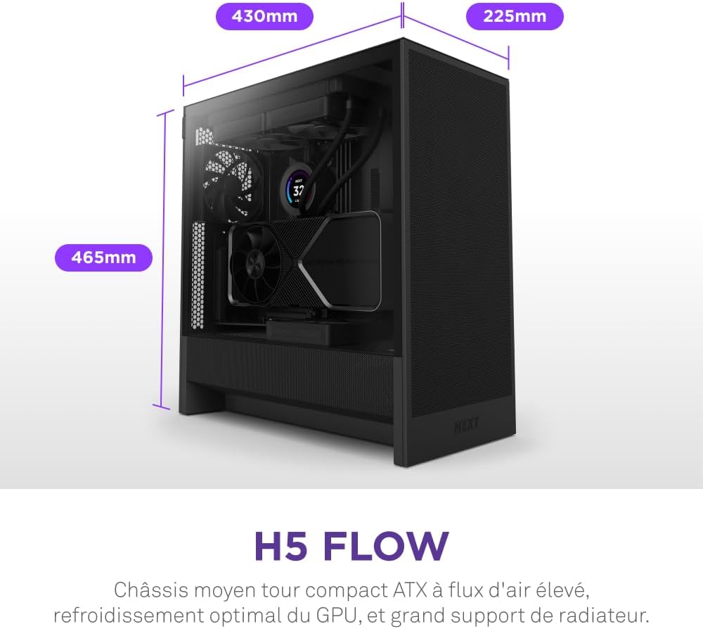 Thumbnail 1 de NZXT H5 Flow Boîtier PC gaming