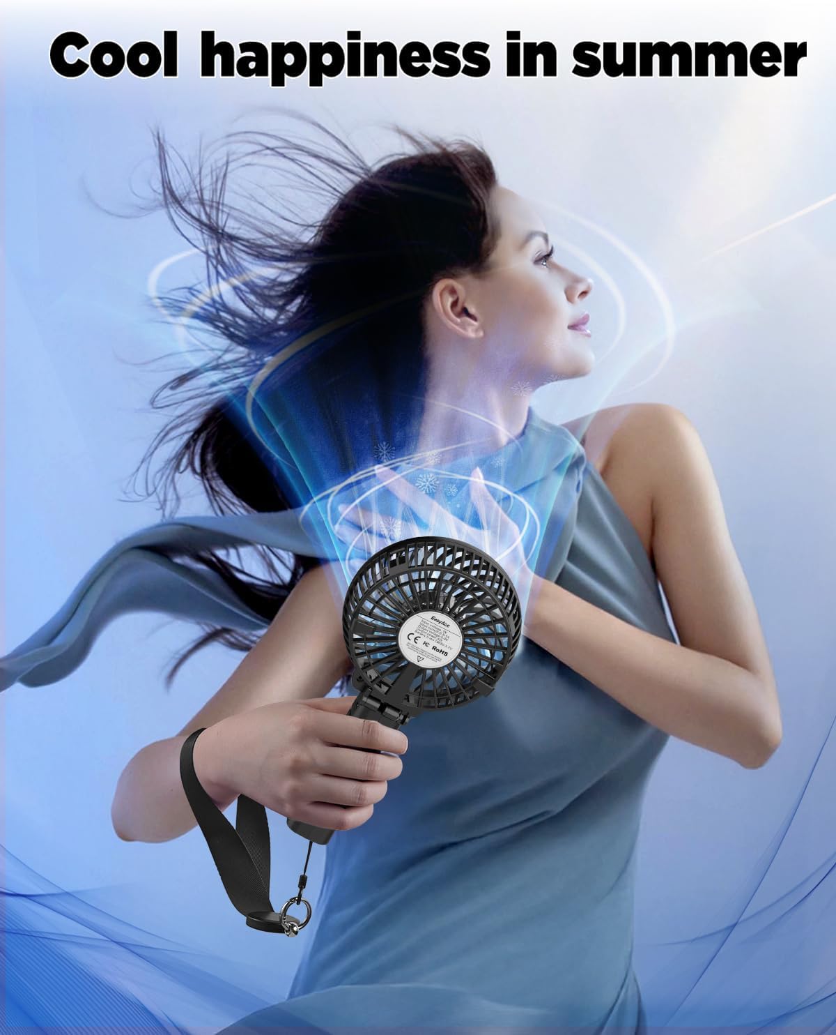 Thumbnail 5 de EasyAcc Handheld Fan 3-speed, 180° foldable