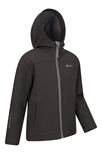 Detalle de Mountain Warehouse Exodus Kids Softshell Jacket – Breathable, Showerproof, Fleece‑Lined Childrens Coat
