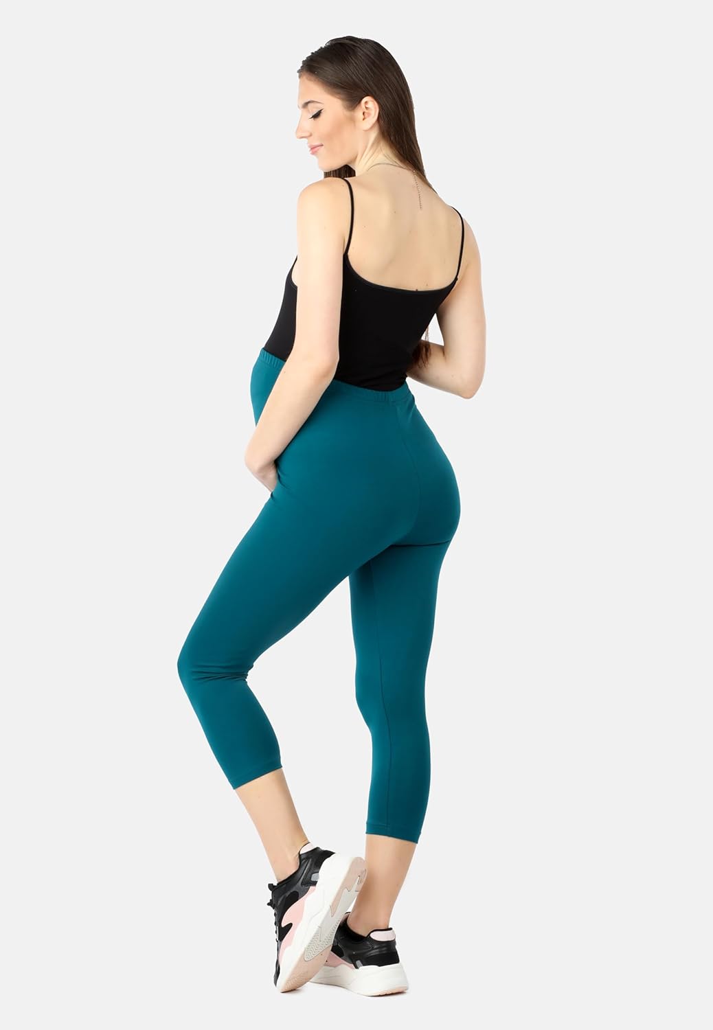 Thumbnail 3 de Be Mammy Leggings Premaman 3/4 Pantaloni in Bio-Cotone Donna BE20-284