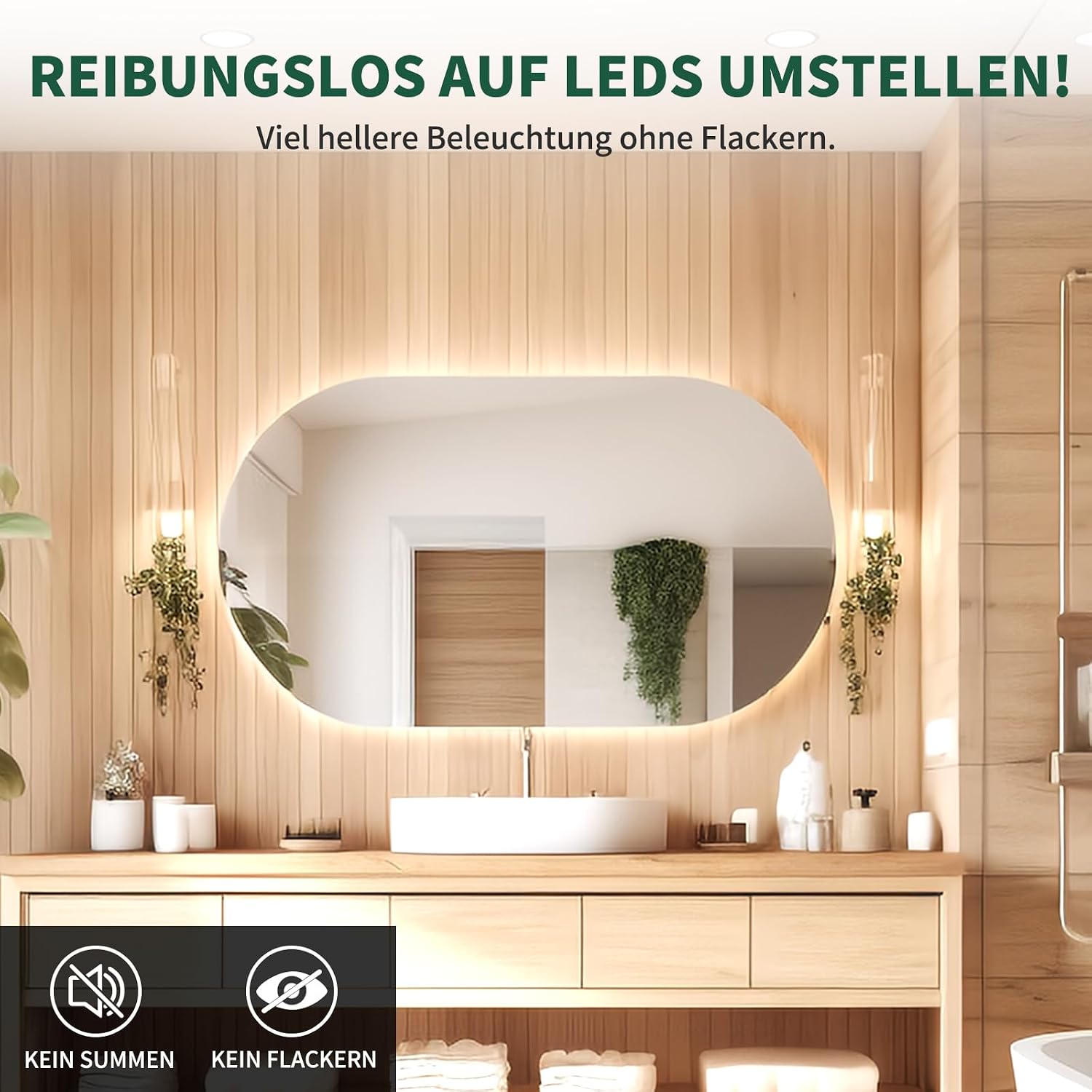 Detalle de DUSKTEC LED-Netzteil 24V 2,5A (60 Watt) für LED-Streifen – IP44 Konstantspannung