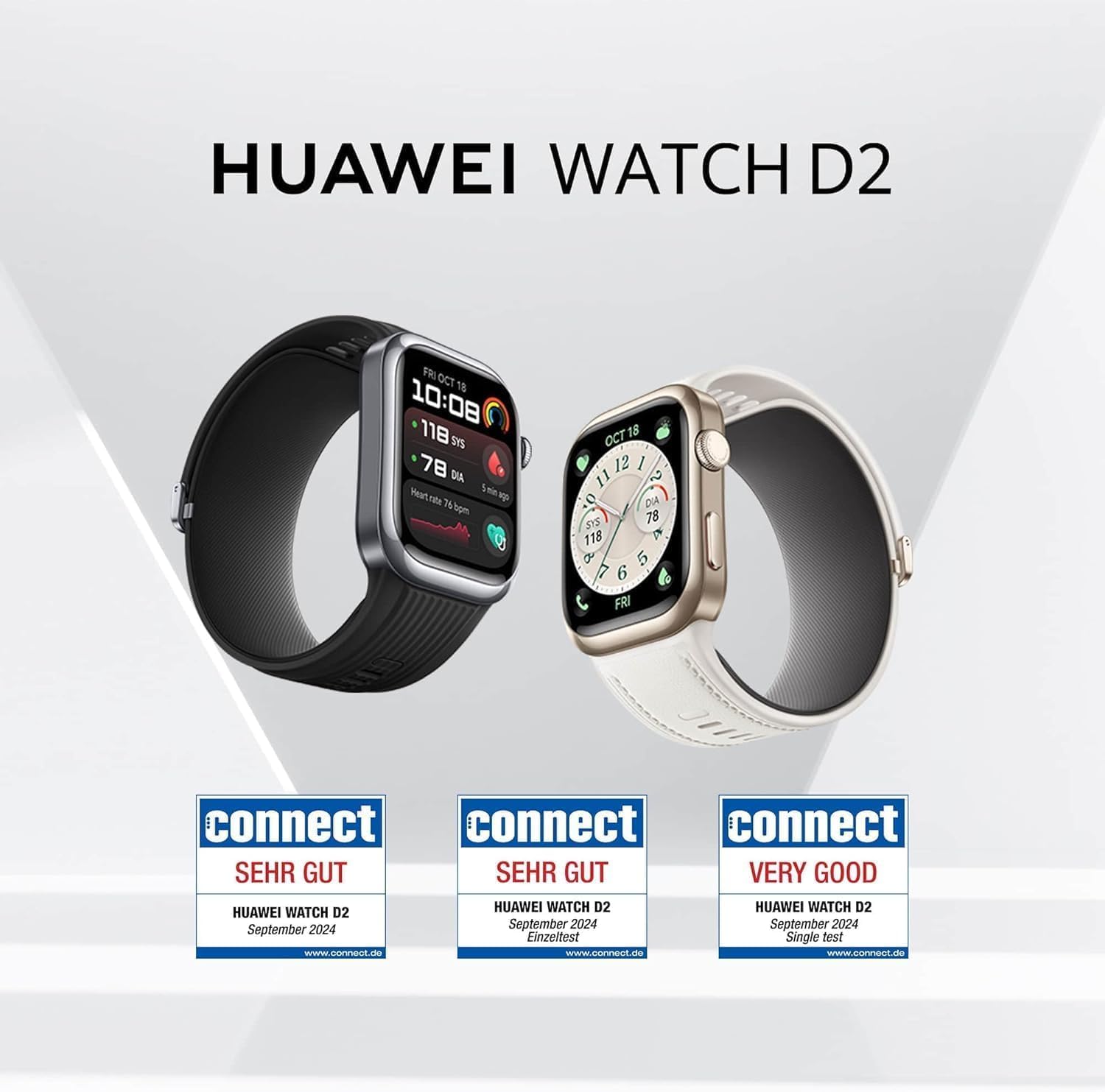 Thumbnail 1 de HUAWEI Watch D2 Smartwatch mit 1,82" AMOLED, EKG und ambulantem Blutdruck-Monitoring – schwarz