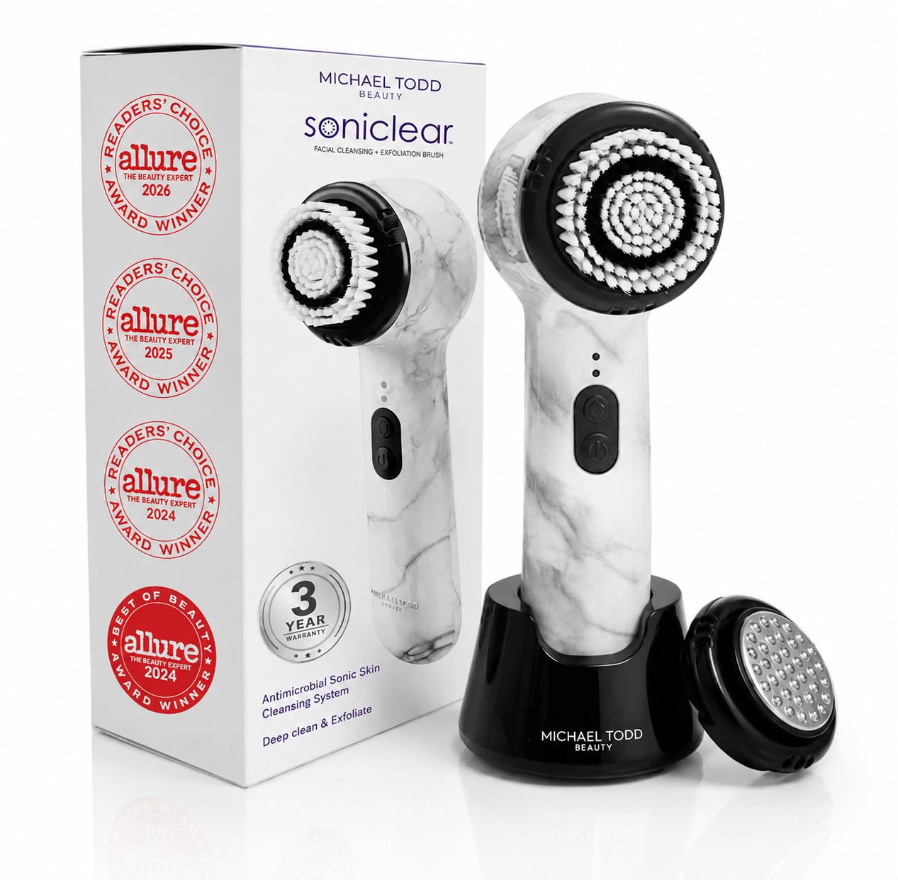 Michael Todd Beauty Soniclear Allure 2024 Facial Cleansing + Exfoliation Brush System