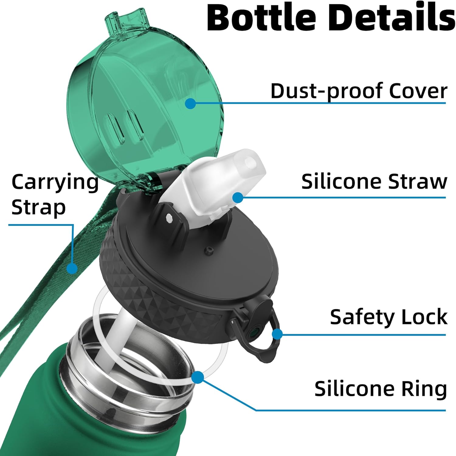 Thumbnail 1 de OLDLEY Stainless Steel Bottle 1L Straw