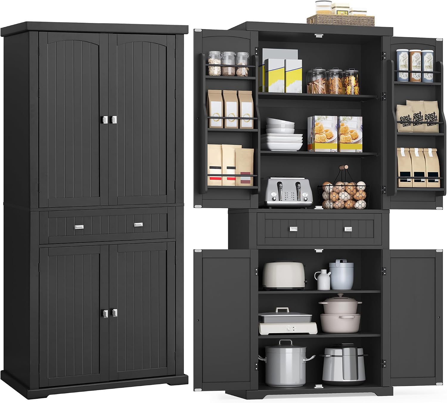 Detalle de VASAGLE Pantry Cabinet UBBC561B12